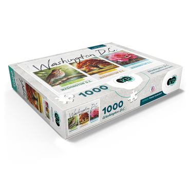 Washington D.C.: Bird, Tree, Flower- State Symbols Collage Series 1000 Jigsaw Puzzle box view1
