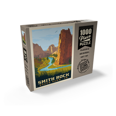 Smith Rock State Park, Oregon, Vintage Poster 1000 Jigsaw Puzzle box view2