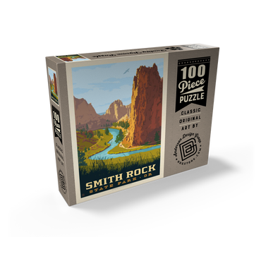 Smith Rock State Park, Oregon, Vintage Poster 100 Jigsaw Puzzle box view2