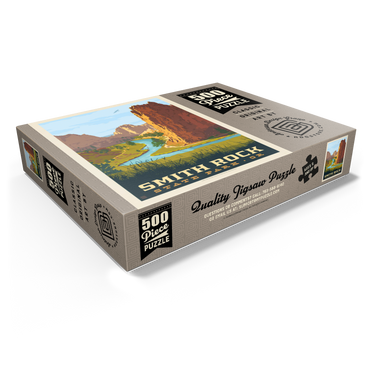 Smith Rock State Park, Oregon, Vintage Poster 500 Jigsaw Puzzle box view1