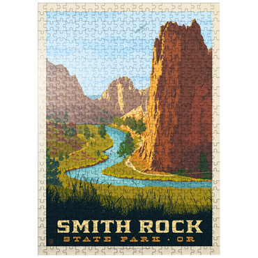 puzzleplate Smith Rock State Park, Oregon, Vintage Poster 500 Jigsaw Puzzle