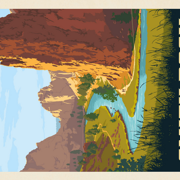 Smith Rock State Park, Oregon, Vintage Poster 500 Jigsaw Puzzle 3D Modell