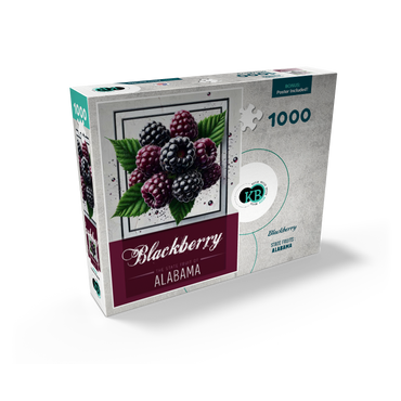 Colorful Fruits: Alabama, Blackberry -State Fruits Series 1000 Jigsaw Puzzle box view2