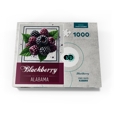 Colorful Fruits: Alabama, Blackberry -State Fruits Series 1000 Jigsaw Puzzle box view3