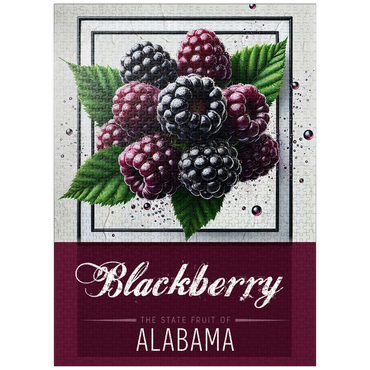 puzzleplate Colorful Fruits: Alabama, Blackberry -State Fruits Series 1000 Jigsaw Puzzle