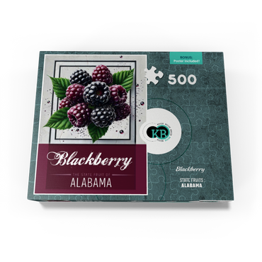 Colorful Fruits: Alabama, Blackberry -State Fruits Series 500 Jigsaw Puzzle box view3