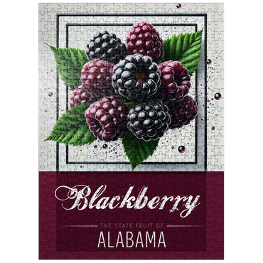 puzzleplate Colorful Fruits: Alabama, Blackberry -State Fruits Series 500 Jigsaw Puzzle