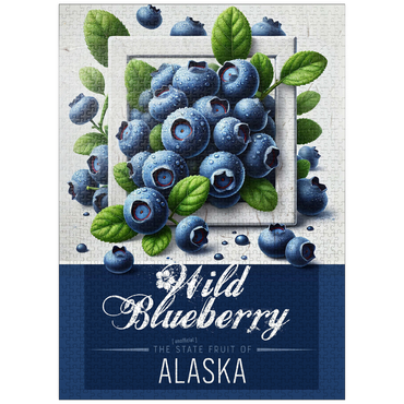 puzzleplate Colorful Fruits: Alaska, Wild Blueberry -State Fruits Series 1000 Jigsaw Puzzle