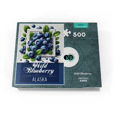 Colorful Fruits: Alaska, Wild Blueberry -State Fruits Series 500 Jigsaw Puzzle box view3