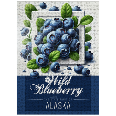 puzzleplate Colorful Fruits: Alaska, Wild Blueberry -State Fruits Series 500 Jigsaw Puzzle