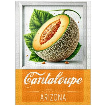puzzleplate Colorful Fruits: Arizona, Cantaloupe -State Fruits Series 1000 Jigsaw Puzzle