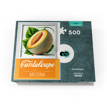 Colorful Fruits: Arizona, Cantaloupe -State Fruits Series 500 Jigsaw Puzzle box view3