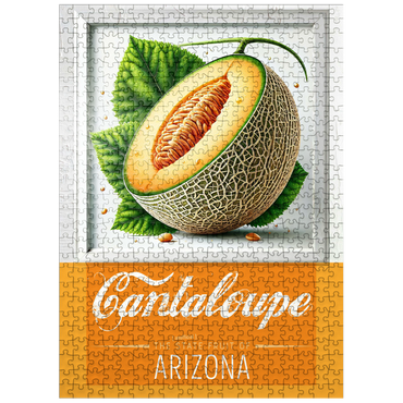 puzzleplate Colorful Fruits: Arizona, Cantaloupe -State Fruits Series 500 Jigsaw Puzzle