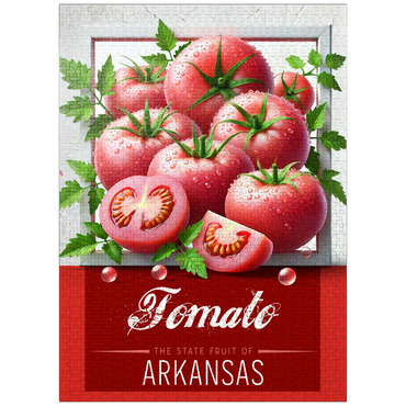 puzzleplate Colorful Fruits: Arkansas, Tomato -State Fruits Series 1000 Jigsaw Puzzle