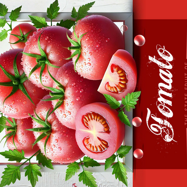 Colorful Fruits: Arkansas, Tomato -State Fruits Series 500 Jigsaw Puzzle 3D Modell