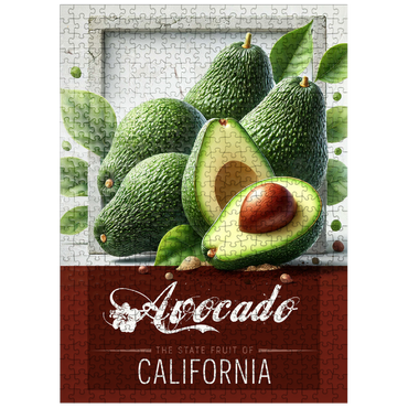 puzzleplate Colorful Fruits: California, Avocado -State Fruits Series 500 Jigsaw Puzzle