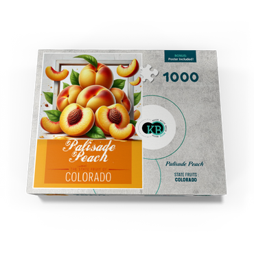 Colorful Fruits: Colorado, Palisade Peach -State Fruits Series 1000 Jigsaw Puzzle box view3