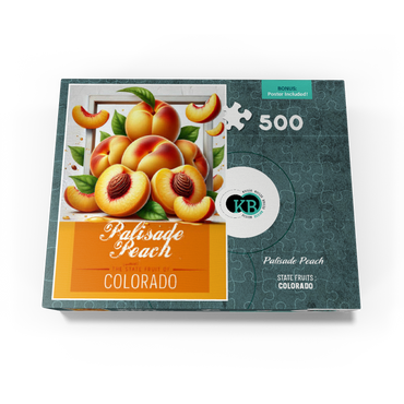 Colorful Fruits: Colorado, Palisade Peach -State Fruits Series 500 Jigsaw Puzzle box view3