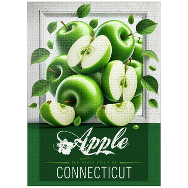 puzzleplate Colorful Fruits: Connecticut, Apple -State Fruits Series 1000 Jigsaw Puzzle