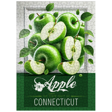 puzzleplate Colorful Fruits: Connecticut, Apple -State Fruits Series 500 Jigsaw Puzzle
