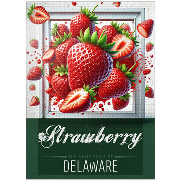 puzzleplate Colorful Fruits: Delaware, Strawberry -State Fruits Series 1000 Jigsaw Puzzle