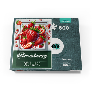 Colorful Fruits: Delaware, Strawberry -State Fruits Series 500 Jigsaw Puzzle box view3