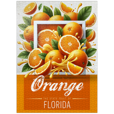 puzzleplate Colorful Fruits: Florida, Orange -State Fruits Series 1000 Jigsaw Puzzle