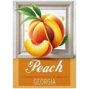 puzzleplate Colorful Fruits: Georgia, Peach -State Fruits Series 1000 Jigsaw Puzzle