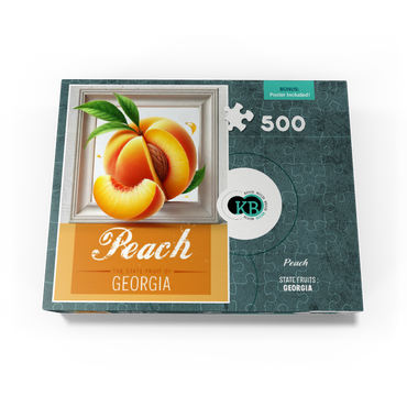 Colorful Fruits: Georgia, Peach -State Fruits Series 500 Jigsaw Puzzle box view3