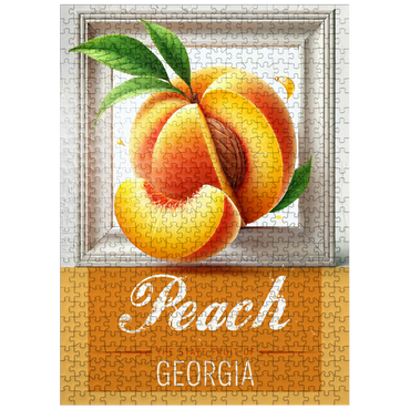 puzzleplate Colorful Fruits: Georgia, Peach -State Fruits Series 500 Jigsaw Puzzle