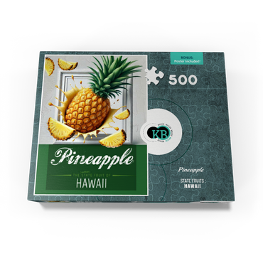 Colorful Fruits: Hawaii, Pineapple -State Fruits Series 500 Jigsaw Puzzle box view3