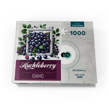 Colorful Fruits: Idaho, Huckleberry -State Fruits Series 1000 Jigsaw Puzzle box view3