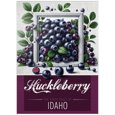 puzzleplate Colorful Fruits: Idaho, Huckleberry -State Fruits Series 1000 Jigsaw Puzzle