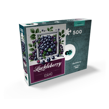 Colorful Fruits: Idaho, Huckleberry -State Fruits Series 500 Jigsaw Puzzle box view2