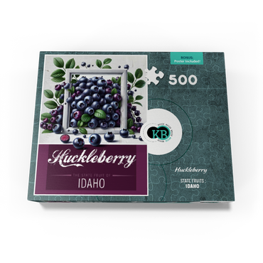 Colorful Fruits: Idaho, Huckleberry -State Fruits Series 500 Jigsaw Puzzle box view3