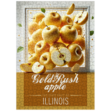 puzzleplate Colorful Fruits: Illinois, GoldRush Apple -State Fruits Series 500 Jigsaw Puzzle