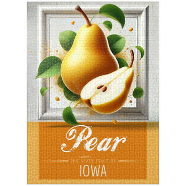 puzzleplate Colorful Fruits: Iowa, Pear -State Fruits Series 1000 Jigsaw Puzzle