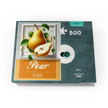 Colorful Fruits: Iowa, Pear -State Fruits Series 500 Jigsaw Puzzle box view3