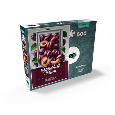 Colorful Fruits: Kansas, Sandhill Plum -State Fruits Series 500 Jigsaw Puzzle box view2