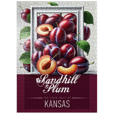 puzzleplate Colorful Fruits: Kansas, Sandhill Plum -State Fruits Series 500 Jigsaw Puzzle