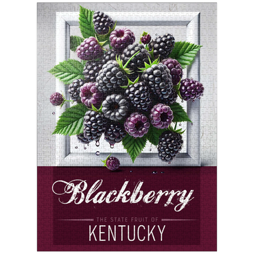 puzzleplate Colorful Fruits: Kentucky, Blackberry -State Fruits Series 1000 Jigsaw Puzzle