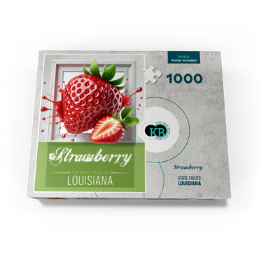 Colorful Fruits: Louisiana, Strawberry -State Fruits Series 1000 Jigsaw Puzzle box view3