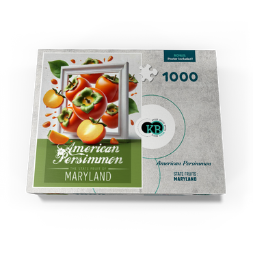 Colorful Fruits: Maryland, American Persimmon -State Fruits Series 1000 Jigsaw Puzzle box view3