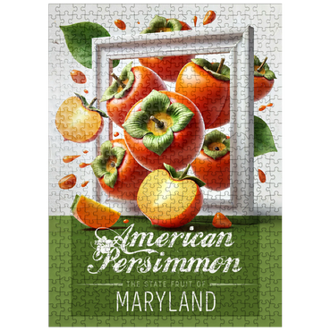 puzzleplate Colorful Fruits: Maryland, American Persimmon -State Fruits Series 500 Jigsaw Puzzle
