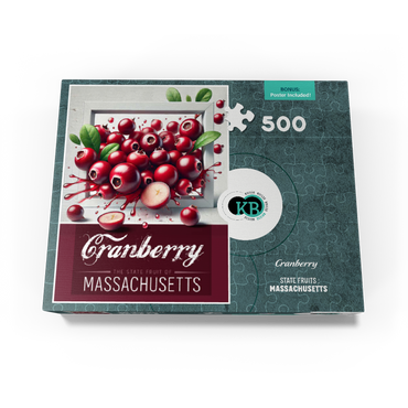 Colorful Fruits: Massachusetts, Cranberry -State Fruits Series 500 Jigsaw Puzzle box view3