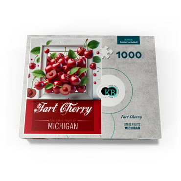 Colorful Fruits: Michigan, Tart Cherry -State Fruits Series 1000 Jigsaw Puzzle box view3