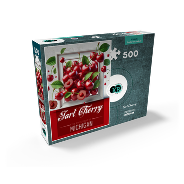 Colorful Fruits: Michigan, Tart Cherry -State Fruits Series 500 Jigsaw Puzzle box view2