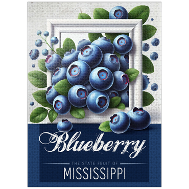puzzleplate Colorful Fruits: Mississippi, Blueberry -State Fruits Series 1000 Jigsaw Puzzle