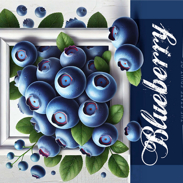 Colorful Fruits: Mississippi, Blueberry -State Fruits Series 1000 Jigsaw Puzzle 3D Modell