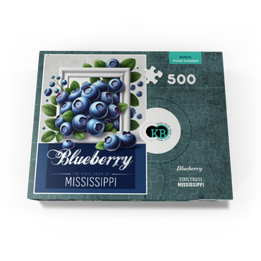 Colorful Fruits: Mississippi, Blueberry -State Fruits Series 500 Jigsaw Puzzle box view3